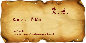 Kasztl Ádám névjegykártya